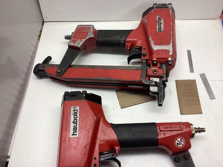 Nagelmachine, nagelpistool, tacker, schieter, Haubold. 150€, Doe-het-zelf en Bouw, Gereedschap | Handgereedschap, Gebruikt, Ophalen of Verzenden