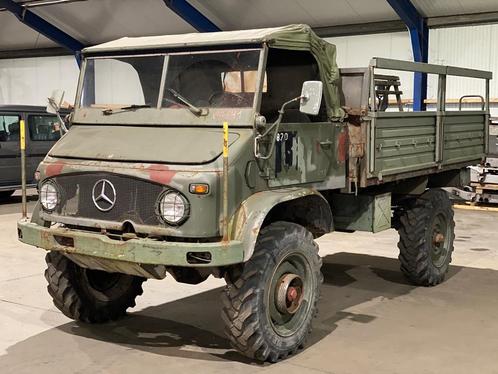 Mercedes-Benz Unimog 404 benzine 6 cilinder, Auto's, Mercedes-Benz, Particulier, Benzine, SUV of Terreinwagen, Groen