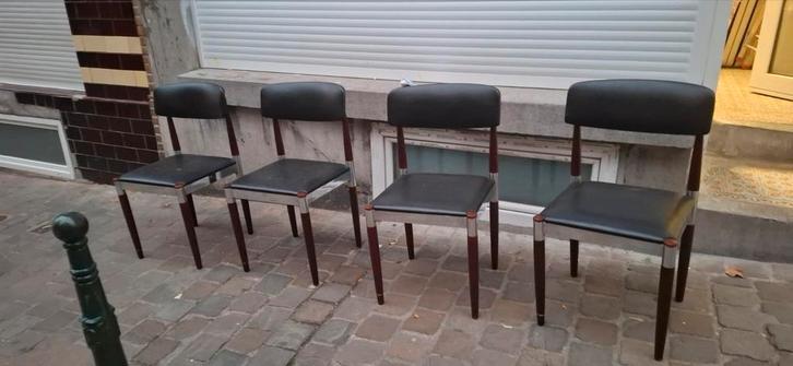 Vintage Scandinavische teakhouten stoelen, Huis en Inrichting, Stoelen, Gebruikt, Ophalen