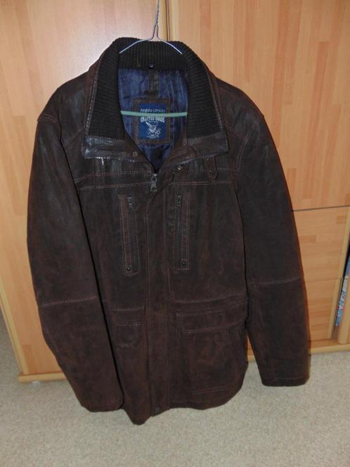 Gevoerde jas in nubuck XXL, Kleding | Heren, Jassen | Winter, Gedragen, Overige maten, Bruin, Ophalen of Verzenden