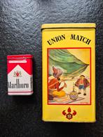 Blikken dozen Union Match & Marlboro., Verzamelen, Ophalen of Verzenden, Gebruikt, Tabaksdoos of Verpakking