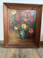 Schilderij bloemen met handtekening, Antiek en Kunst, Kunst | Schilderijen | Klassiek, Ophalen