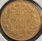 Munt 20 frank voor Leopold I 1865, Postzegels en Munten, Munten | Europa | Niet-Euromunten, Goud, België