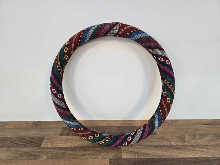 Kleurrijke stoffen stuurhoes – boho stijl 38 cm, Auto-onderdelen, Besturing, Nieuw, Ophalen of Verzenden