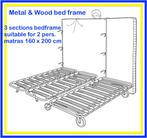 160 x 200 cadre de lit sommier 2 personnes, Queen size, Enlèvement, Utilisé, Sommier