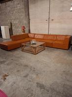 Lederen hoeksalon in goede staat, Huis en Inrichting, Zetels | Complete zithoeken, Ophalen, Zo goed als nieuw, Leer