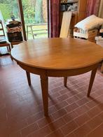 Ronde (uittrekbare) eettafel met 6 stoelen, Huis en Inrichting, Ophalen, Gebruikt, 100 tot 150 cm, 200 cm of meer