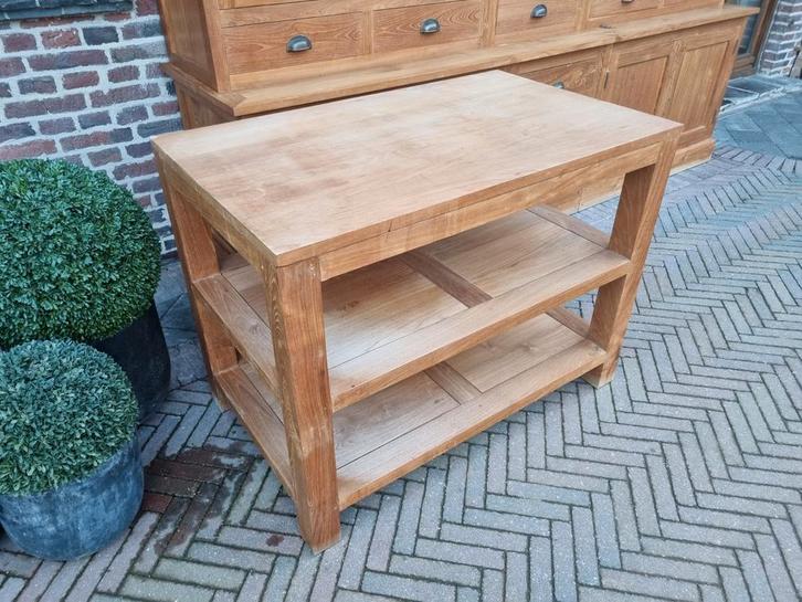 Teak bijzettafel/sidetable, Huis en Inrichting, Tafels | Bijzettafels, Zo goed als nieuw, Ophalen of Verzenden