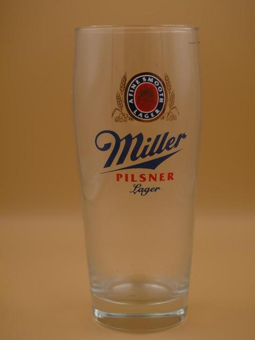 Bierglas Miller  Pilsner 1 pint, Collections, Verres & Petits Verres, Comme neuf, Verre à bière, Enlèvement ou Envoi