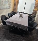 6x Saarinen Executive - Conference Chair in zwarte stof, Ophalen, Gebruikt, Zwart, Stof