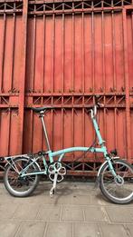 Brompton M6R turkooisblauw telescopisch zadel met 6 versnell, Fietsen en Brommers, Ophalen, Brompton, 14 tot 16 inch, Versnellingen