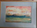 Lode Sebregts  1906 - 2002   Haven Antwerpen Zonsondergang, Antiek en Kunst, Verzenden