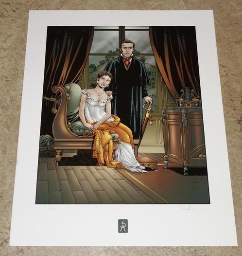 Litho De Fleury-Nadals / Rollin Lucien genummerd-gesigneerd., Verzamelen, Stripfiguren, Zo goed als nieuw, Plaatje, Poster of Sticker