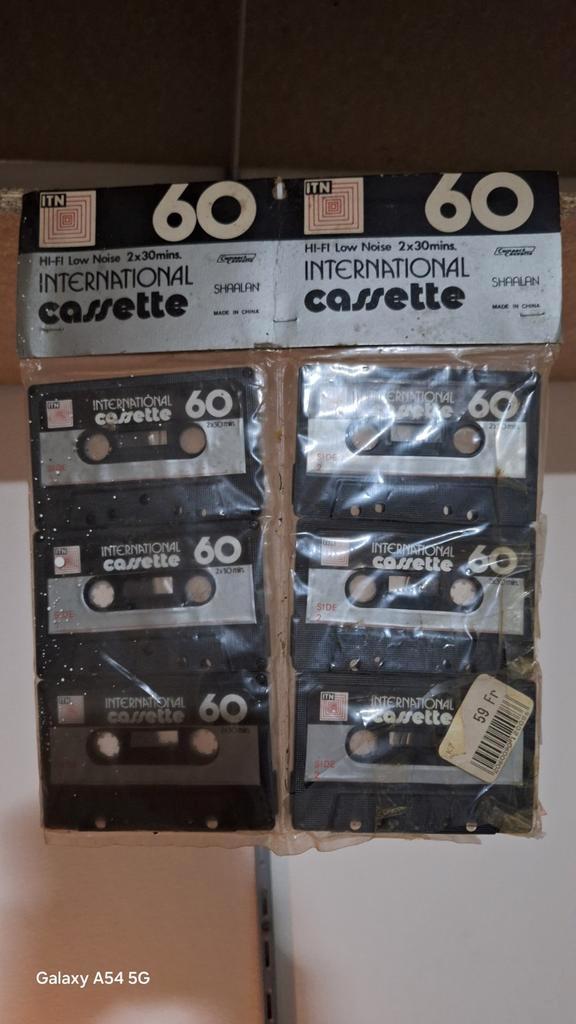 Lot 6x ITN 60 lege audiocassettes | NIEUW VERZEGELD (NOS) |, Cd's en Dvd's, Cassettebandjes, Nieuw in verpakking, Onbespeeld, 2 t/m 25 bandjes