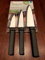 JML Ceracraft ceramic knives set of 3 with bladeguards, Nieuw, Overige materialen, Vaatwasserbestendig, Ophalen of Verzenden