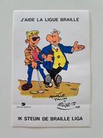 Vintage Strip Sticker - Achille Talon et Greg 1981 - Braille, Ophalen of Verzenden, Zo goed als nieuw, Strip of Tekenfilm