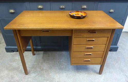 Mooi vintage midcentury retro bureautje, Huis en Inrichting, Bureaus, Gebruikt, Bureau, Ophalen