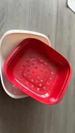 Tupperware vergiet met onderkom, Huis en Inrichting, Keuken | Tupperware, Ophalen, Zo goed als nieuw, Rood, Schaal