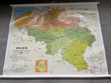Vintage schoolkaart België beschikbaar voor biedingen