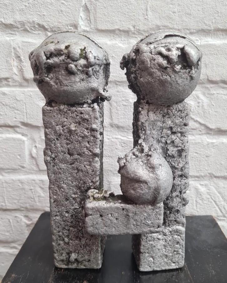 beeld, sculptuur gegoten aluminium, Willy Ceysens, Hechtel, Antiek en Kunst, Kunst | Beelden en Houtsnijwerken, Ophalen of Verzenden