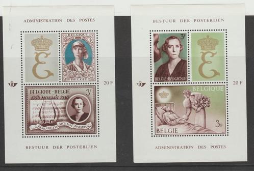 België 1966 Blokken Koningin Elisabeth (1876-1965) **, Postzegels en Munten, Postzegels | Europa | België, Postfris, Orginele gom