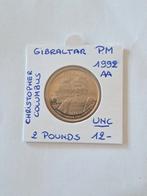 Gibraltar 2  pounds 1992 AA  PM ZELDZAAM IN UNC !!!, Postzegels en Munten, Munten | Europa | Niet-Euromunten, Ophalen of Verzenden