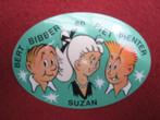 Strip Sticker Bert Bibber en Piet Pienter Suzan, Envoi, Comme neuf, Bande dessinée ou Dessin animé