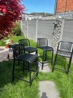 4 chaises hautes de jardin de chez Oh Green comme neuves, Jardin & Terrasse, Chaises de jardin, Empilable, Métal, Neuf