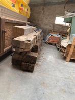 Oude eiken balken/treinbilzen, Doe-het-zelf en Bouw, Hout en Planken, Ophalen, Zo goed als nieuw, Eiken, Balk