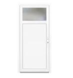 buitendeur kunststof 1/4 glas, Ophalen, 80 tot 100 cm, Nieuw, Buitendeur