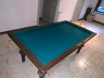 Antieke carambole tafel + wandmeubel, Sport en Fitness, Ophalen, Biljarttafel