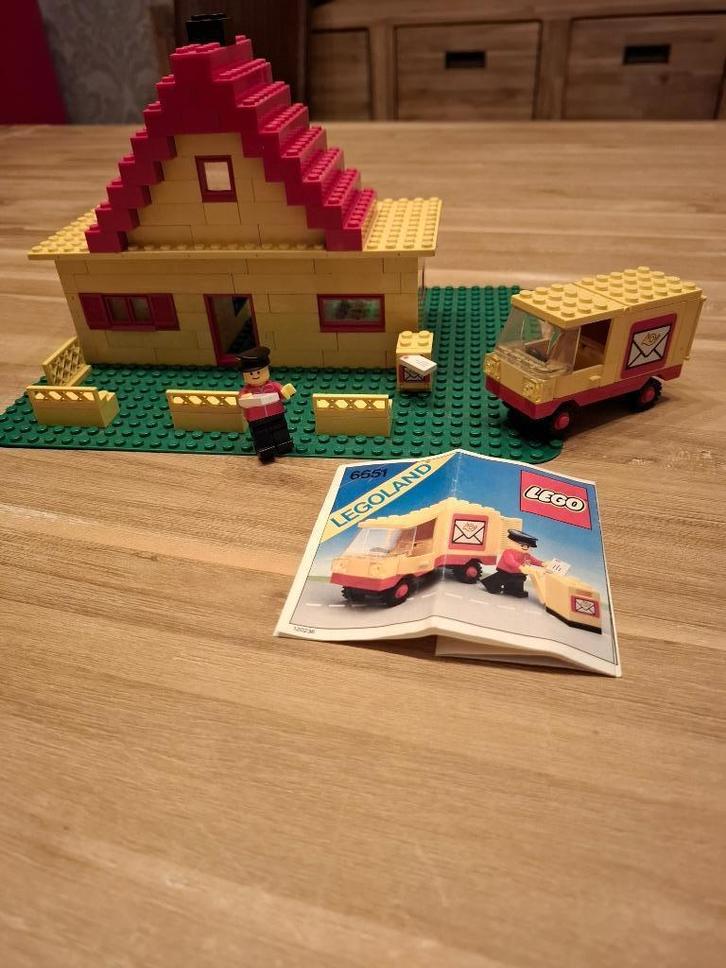lego postkantoor + postwagen 6651, Kinderen en Baby's, Speelgoed | Duplo en Lego, Gebruikt, Lego, Complete set, Ophalen of Verzenden