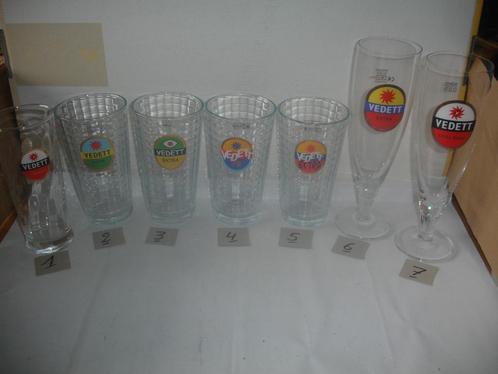 Vedett bierglazen, 7 soorten vanaf € 1,00 per stuk., Verzamelen, Biermerken, Zo goed als nieuw, Glas of Glazen, Duvel, Ophalen of Verzenden