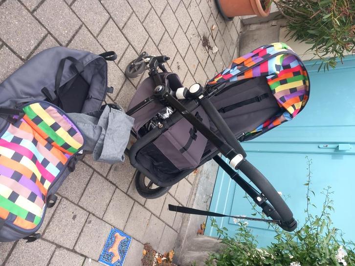Poussette bugaboo cameleon, Kinderen en Baby's, Kinderwagens en Combinaties, Gebruikt, Kinderwagen, Bugaboo, Met reiswieg, Verstelbare duwstang