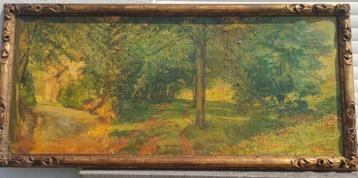 huile sur panneau signe lucien fontaine beschikbaar voor biedingen