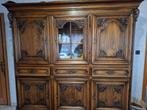 Massief eiken wandkast - ambachtelijk vakwerk, Huis en Inrichting, Kasten | Wandmeubels, Ophalen, Eikenhout, 200 cm of meer, Zo goed als nieuw