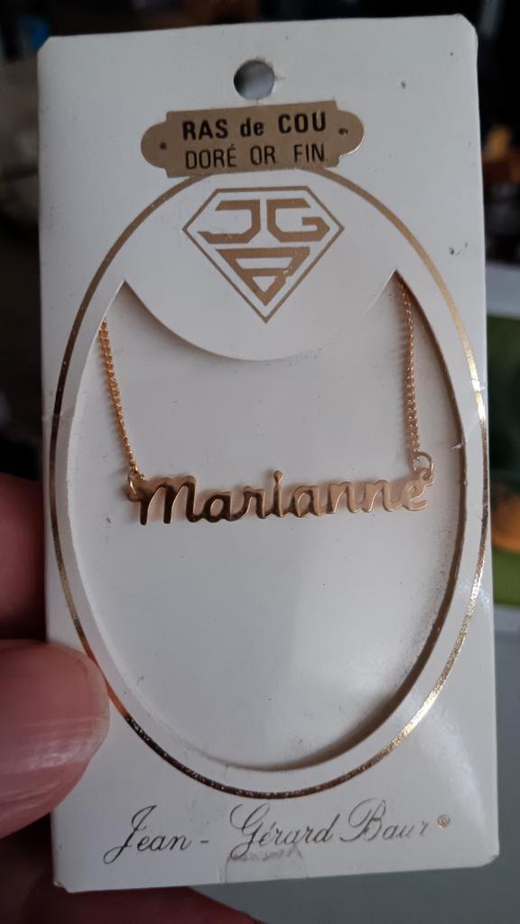 Ras de cou - Marianne - doré or fin, Bijoux, Sacs & Beauté, Colliers, Neuf, Or, Or