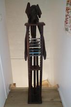 Etagere CD Bois Africain elephant, Gebruikt, Ophalen of Verzenden, 25 tot 75 discs, Cd's
