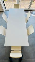 AV TABLE DE SALLE A MANGER + 6 CHAISES, Maison & Meubles, Métal, 150 à 200 cm, Cinq personnes ou plus, Enlèvement