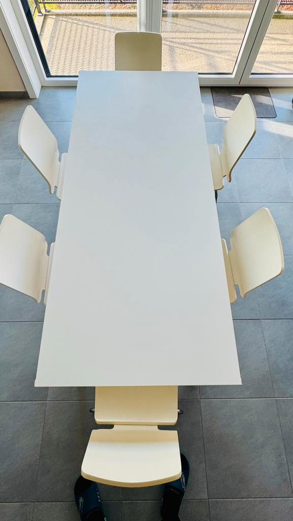 AV TABLE DE SALLE A MANGER + 6 CHAISES, Maison & Meubles, Tables | Tables à manger, Utilisé, 50 à 100 cm, 150 à 200 cm, Cinq personnes ou plus