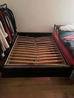 Bed met matrassen, Huis en Inrichting, Slaapkamer | Slaapbanken, Ophalen, Gebruikt, Zwart, Tweepersoons