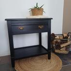 Matzwart haltafetltje/ sidetable, Huis en Inrichting, Ophalen