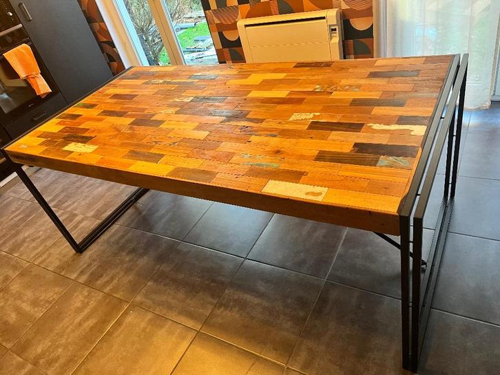 Table style industriel Factory - Origin‘s, Maison & Meubles, Tables | Tables à manger, Comme neuf, 100 à 150 cm, 150 à 200 cm