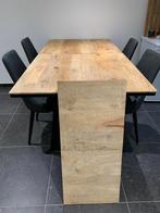 Table à manger industrielle extensible en manguier massif, 8, 200 cm of meer, Gebruikt, Rechthoekig, Industriel