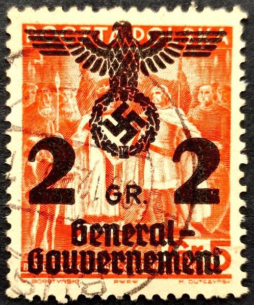 Generalgouvernement overdruk 2/5 1940, Postzegels en Munten, Postzegels | Europa | Duitsland, Gestempeld, Overige periodes, Ophalen of Verzenden