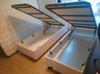Beau lit blanc avec espace in160 x 200 + matelas 125 euros !, Enlèvement, Deux personnes, Blanc, 160 cm