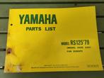 Yamaha 125 RS  '79 werkboek, Ophalen of Verzenden