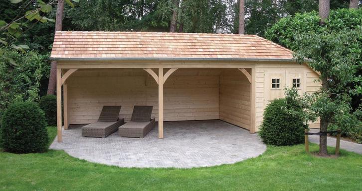 Landelijk tuinhuis SHEFFIELD in diverse standaard maten, Hobby en Vrije tijd, Overige Hobby en Vrije tijd, Nieuw, Verzenden