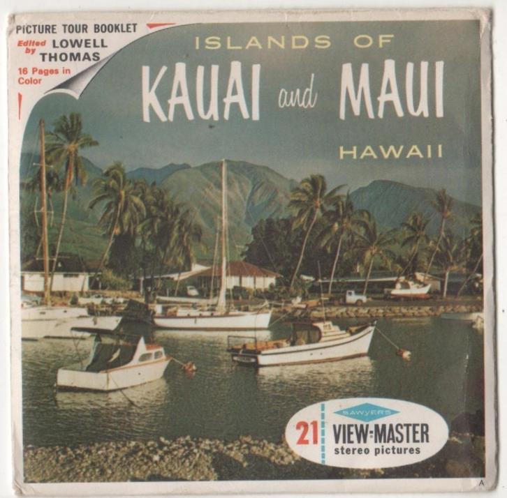 View-master De eilanden Kauai en Maui Hawaï A 128, Antiek en Kunst, Antiek | Speelgoed, Ophalen of Verzenden