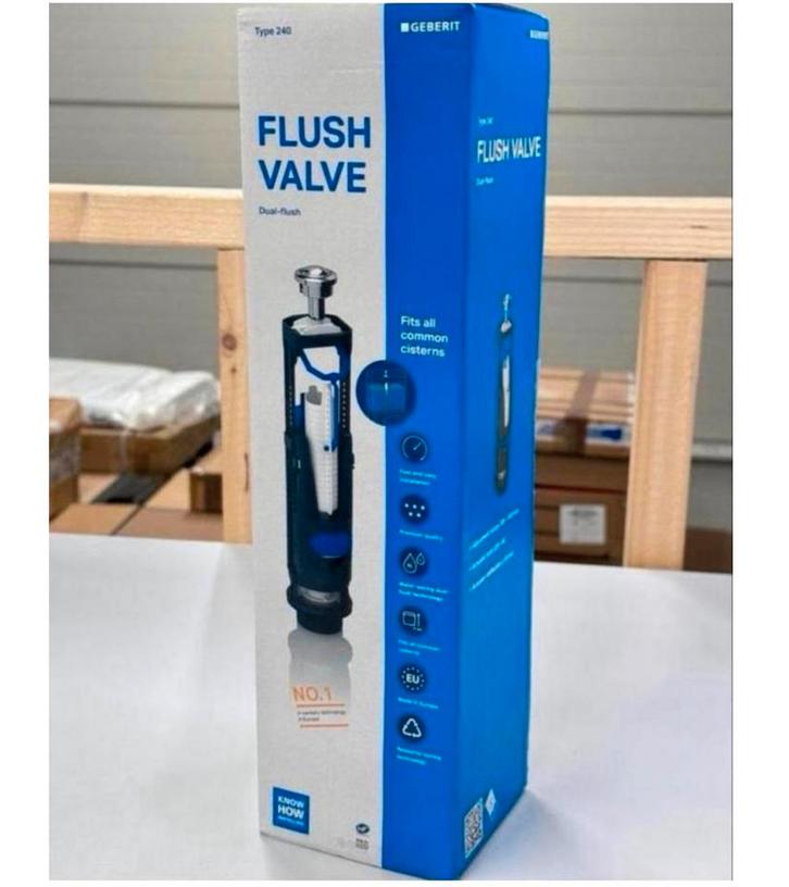 Geberit 236.402.21.1 Robinet de vidange à double chasse 240, Bricolage & Construction, Sanitaire, Neuf, Toilettes, Chrome, Enlèvement ou Envoi